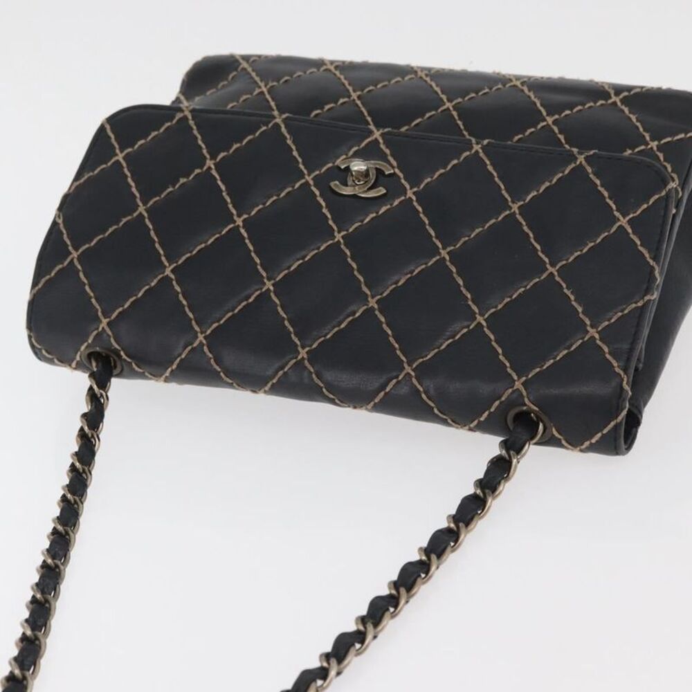 Chanel Chanel Matelassé Cuir Noir Black Leather Black Leather Handbag - Picture 7 of 16